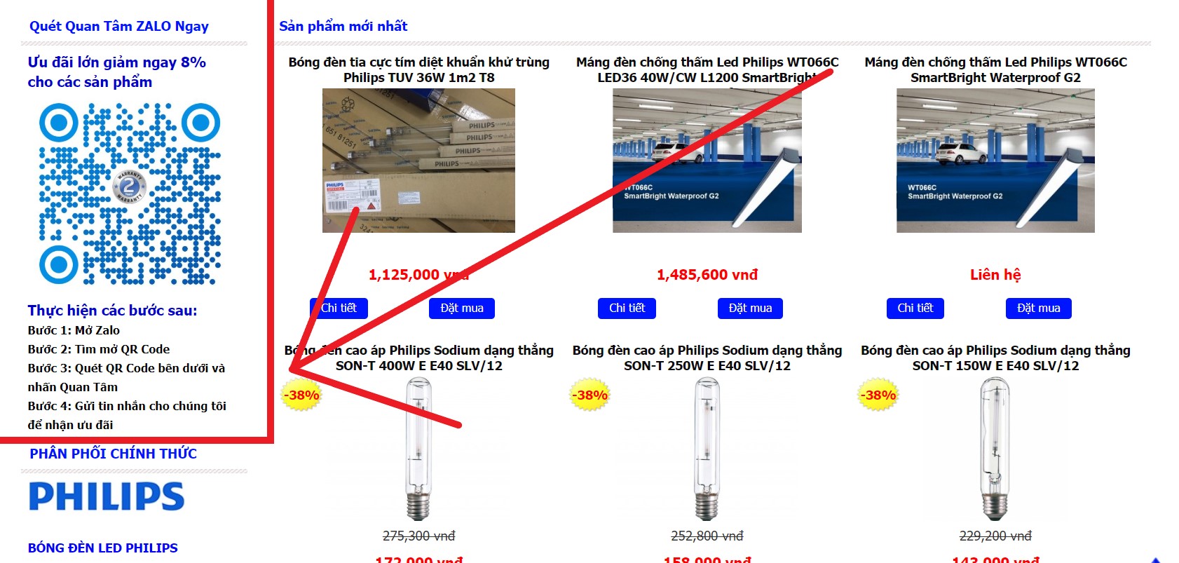 Khuyễn mãi đèn LED Philips HUTRACO