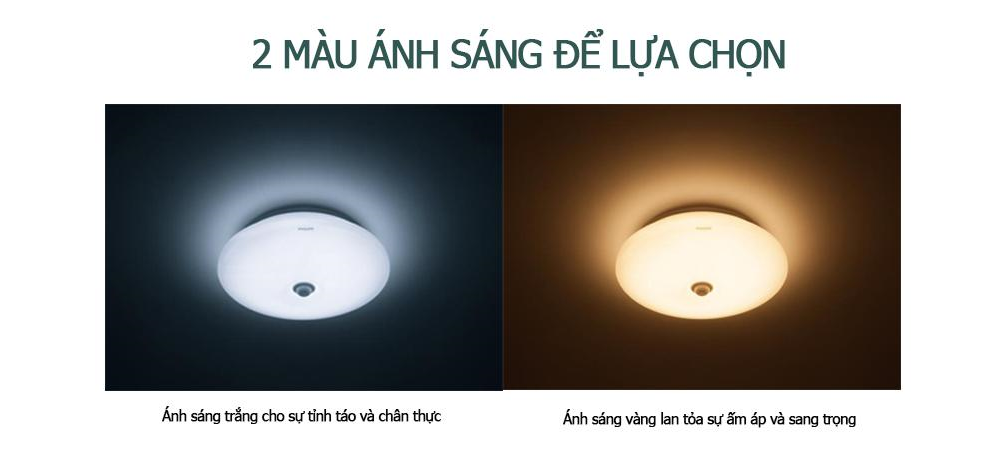 Đèn Ốp Trần Led Cảm Biến Thông Minh Philips 62234 DANTA 65K/27K SENSOR LED 16W (4x4W)