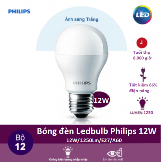 Bóng đèn LEDBulb Philips 12W E27 6500K 230V A60 APR