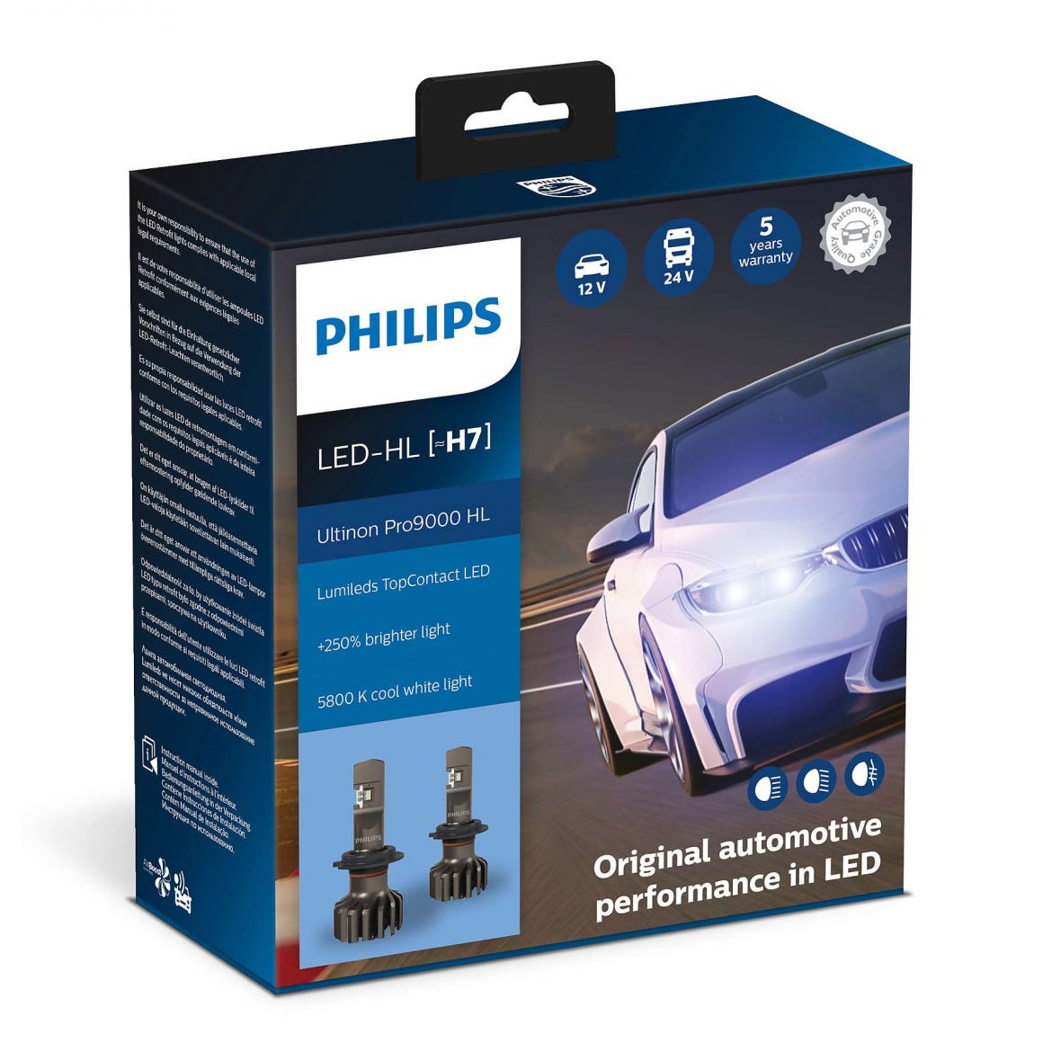 Bóng đèn pha LED Philips HB3/4 Pro 9000 LED 11005 U90 CW X2 tăng sáng